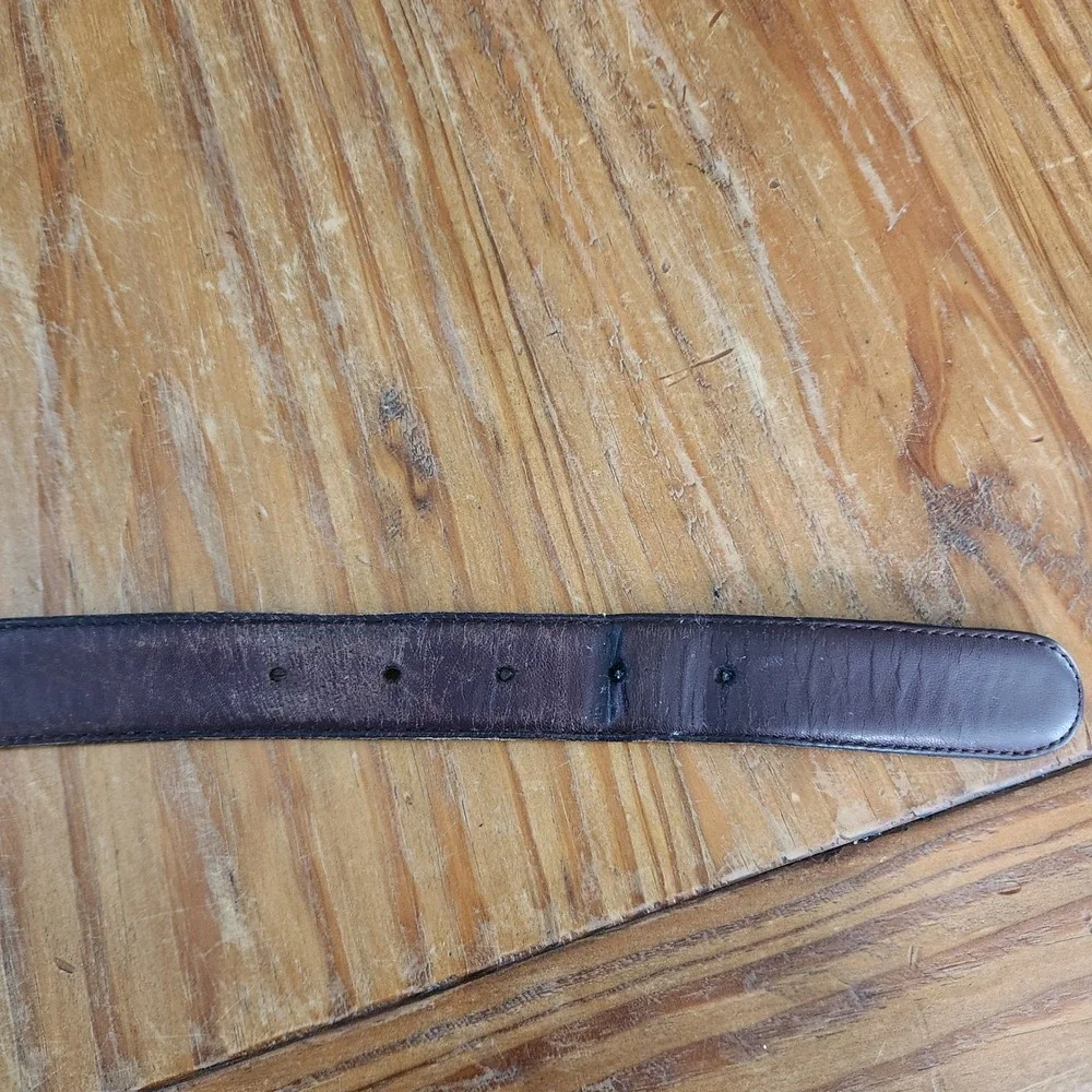 Coach‎ Mens Genuine Leather Burgundy Belt Size 36 Classic Office Brass Preppy